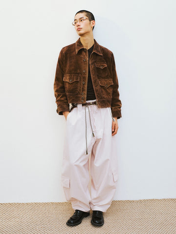 Vermo Distressed Suede Boxy Jacket