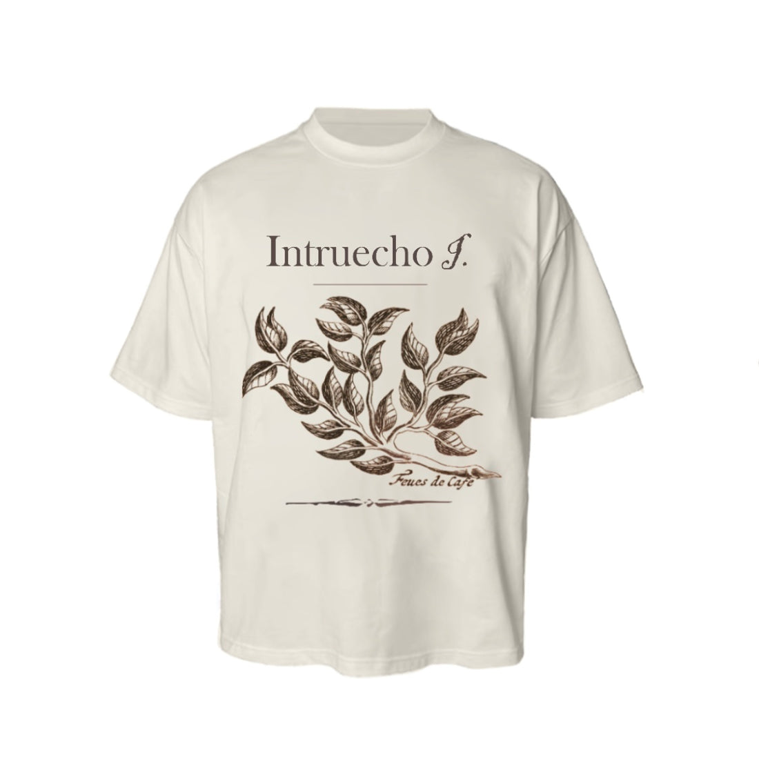 Intruecho Leaf-Print Short‑Sleeve Tee