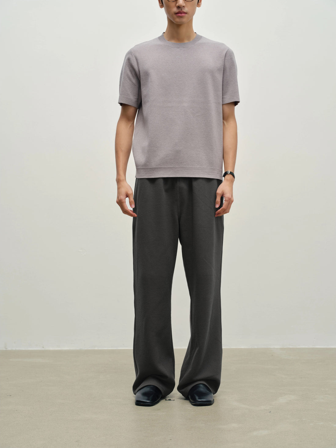 Waffle Straight Trousers