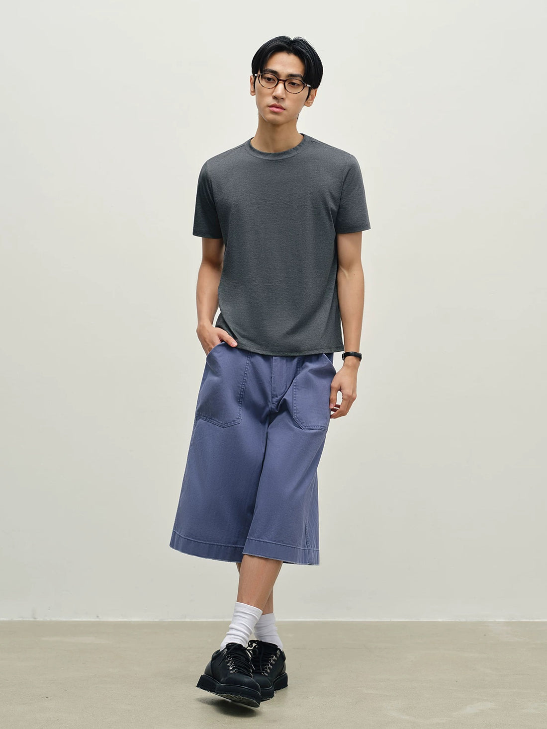 Slub Yarn Crewneck Short-Sleeve Tee