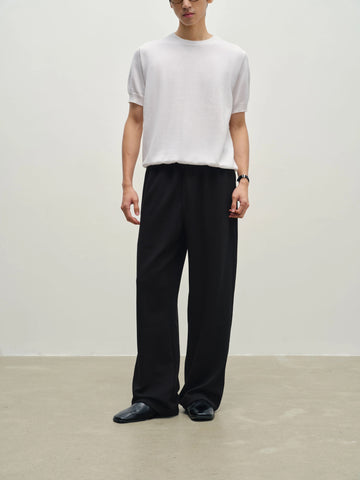 Waffle Straight Trousers