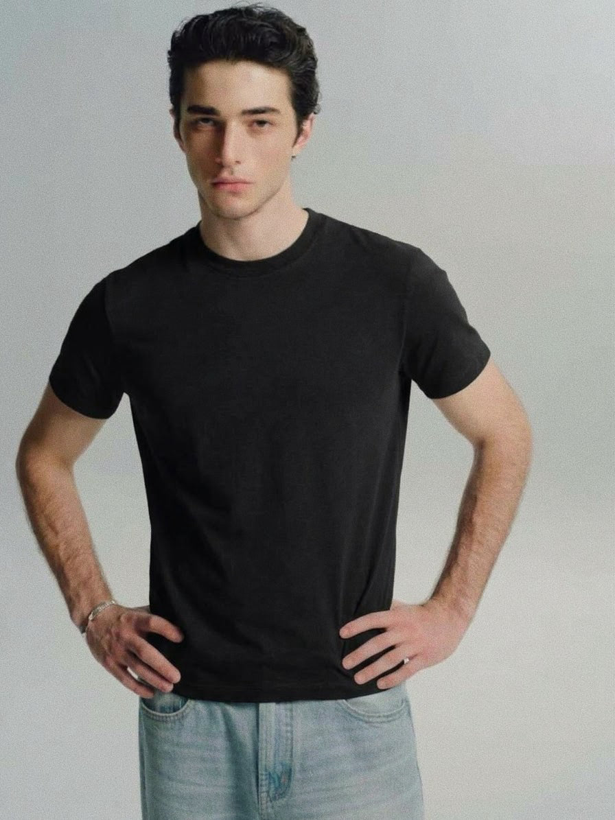 -Second Skin- Slim Cropped Baby Tee