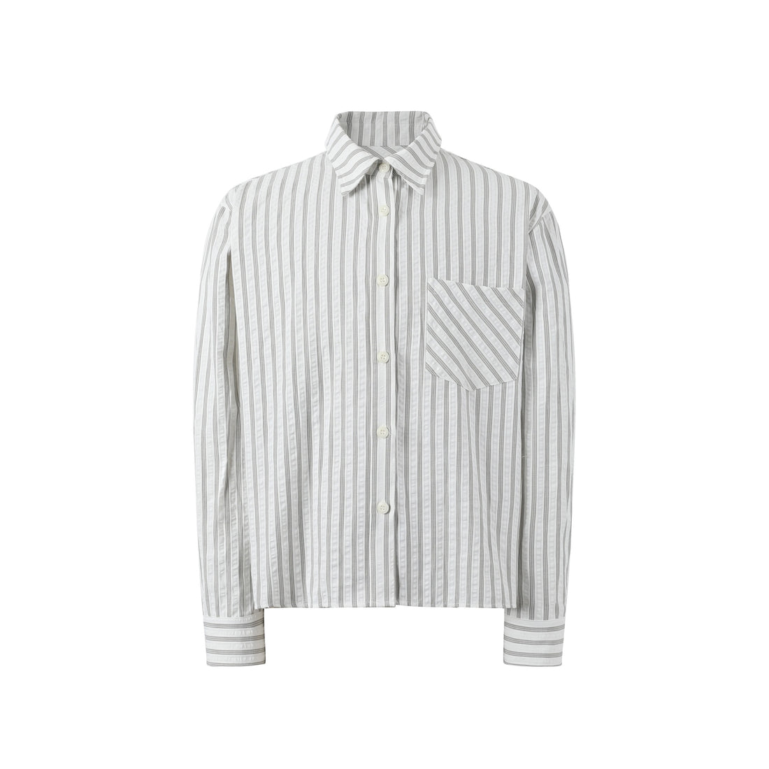 Striped Seersucker Long Sleeve Shirt