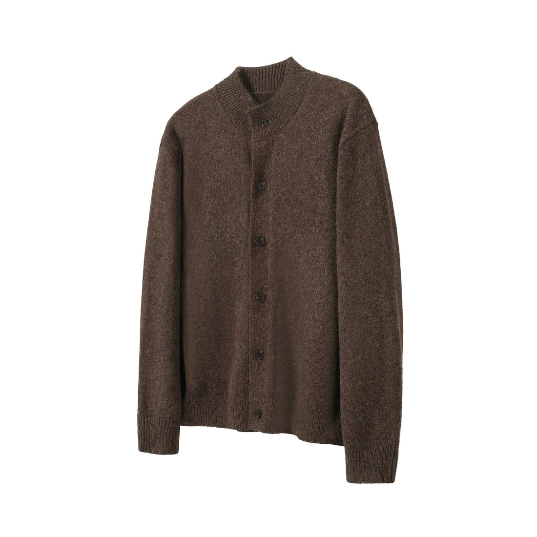 Mock-Neck Cardigan Sweater